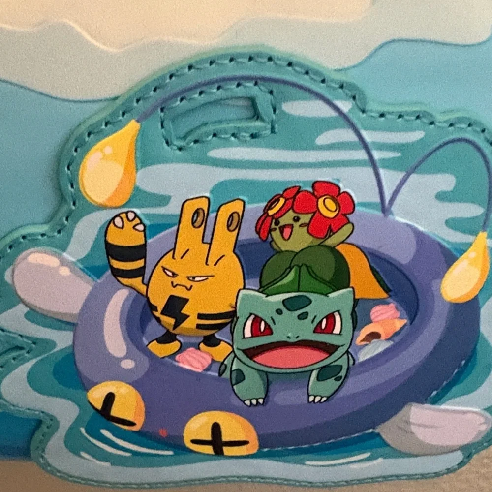 Loungefly Pokémon Beach Adventure Kids Backpack - Blue and White & Wallet - Picture 6 of 16